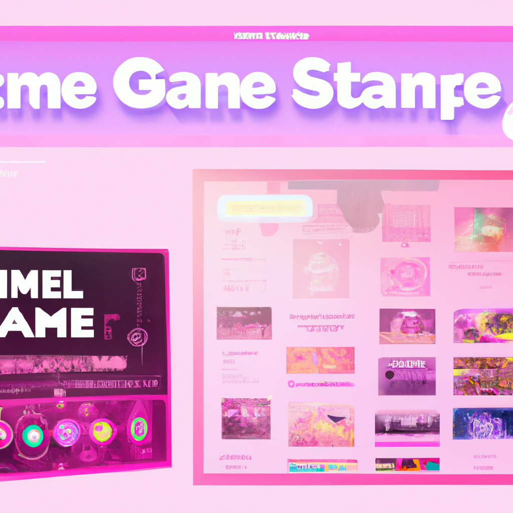 Collage of game scenes and clip highlights in pastel vapor style